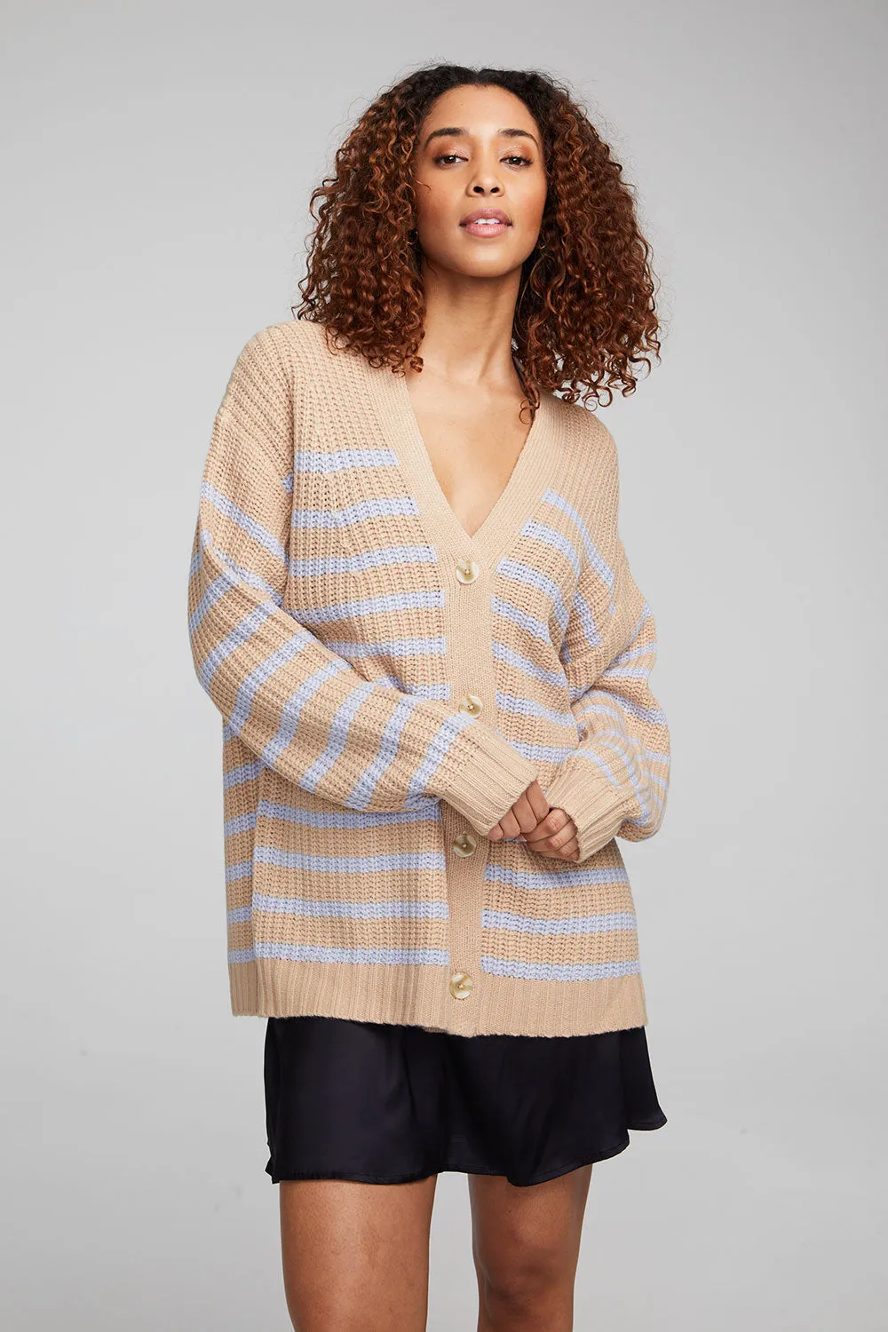 Vibe Fairfax Stripe Cardigan sold by Chaser product image thumbnail 3