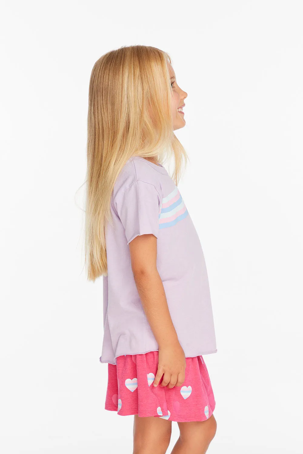 Stripe Heart Tee sold by Chaser product image thumbnail 2