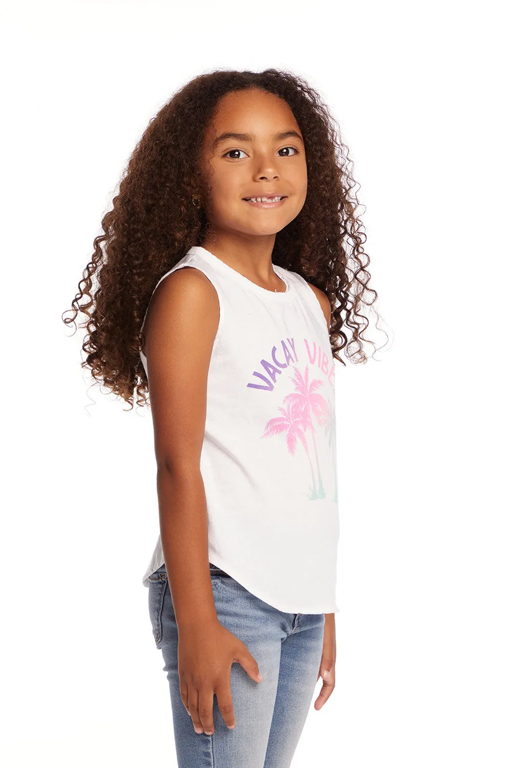 Vacay Vibes Girls Vintage Jersey Shirttail Muscle sold by Chaser product image thumbnail 2