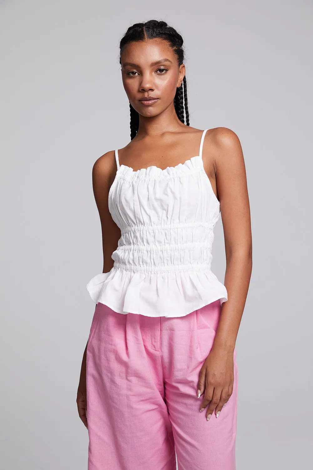 Lorenzo White Tank Top sold by Chaser product image thumbnail 3