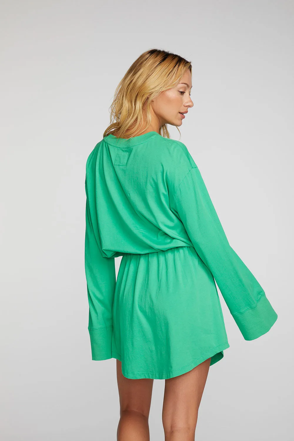 Cotton Jersey Mini Dress with Wide Sleeves sold by Chaser product image thumbnail 2