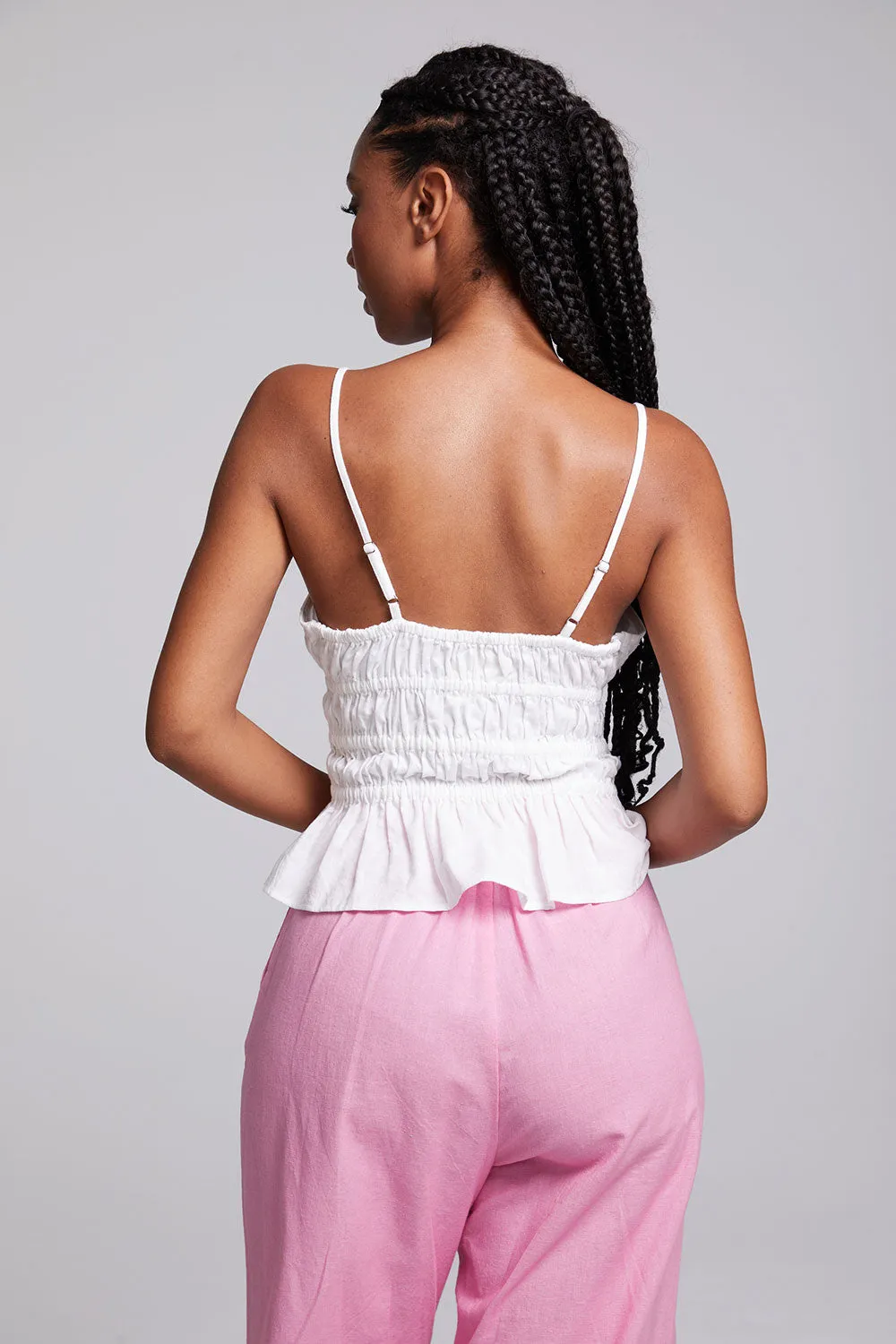 Lorenzo White Tank Top sold by Chaser product image thumbnail 4