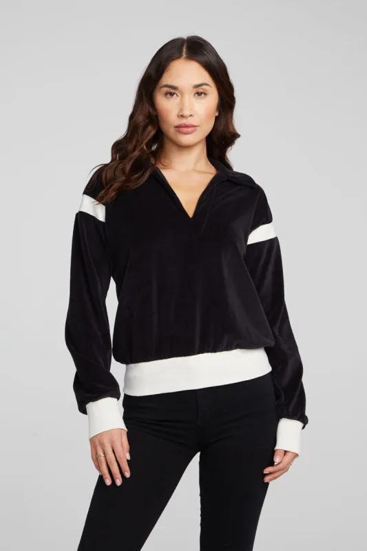 Brooke Shadow Black Blouse sold by Chaser