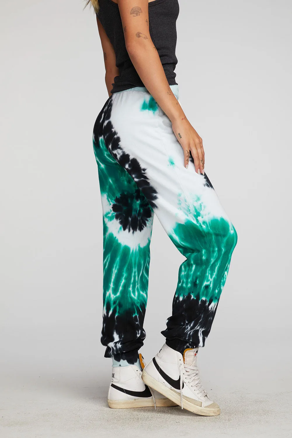 Cotton Fleece Joggers with Rib And Shoestring Tie sold by Chaser product image thumbnail 5