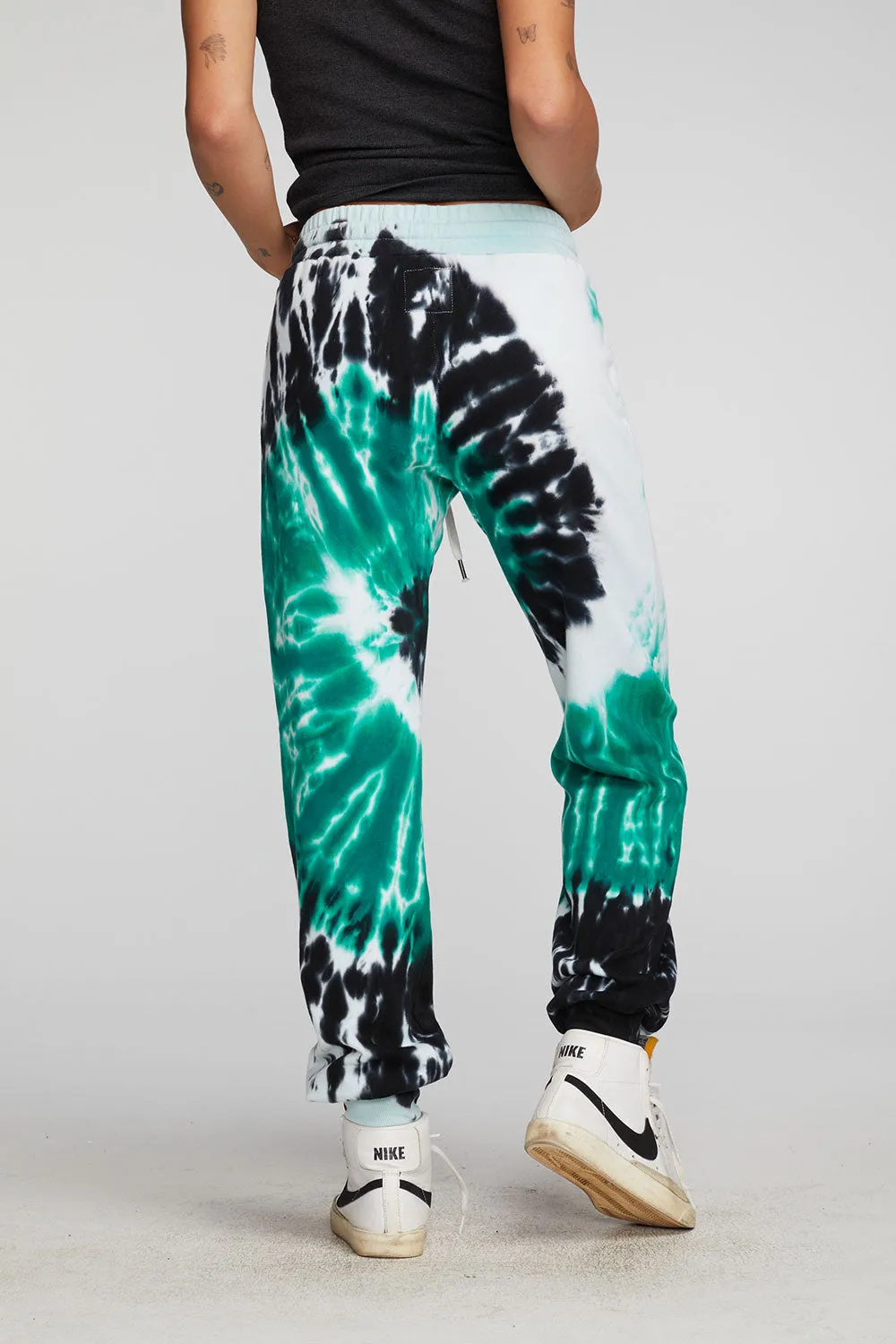 Cotton Fleece Joggers with Rib And Shoestring Tie sold by Chaser product image thumbnail 3