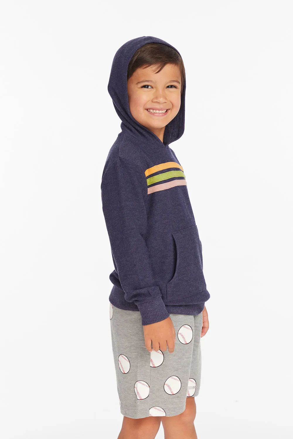 Striped Sapphire Boys Pullover Hoodie sold by Chaser product image thumbnail 4
