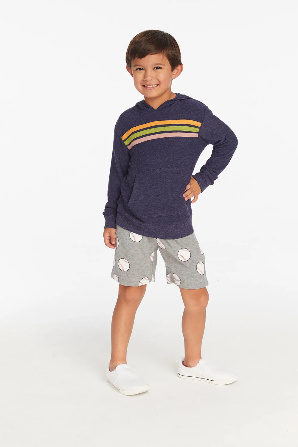 Striped Sapphire Boys Pullover Hoodie sold by Chaser product image thumbnail 5