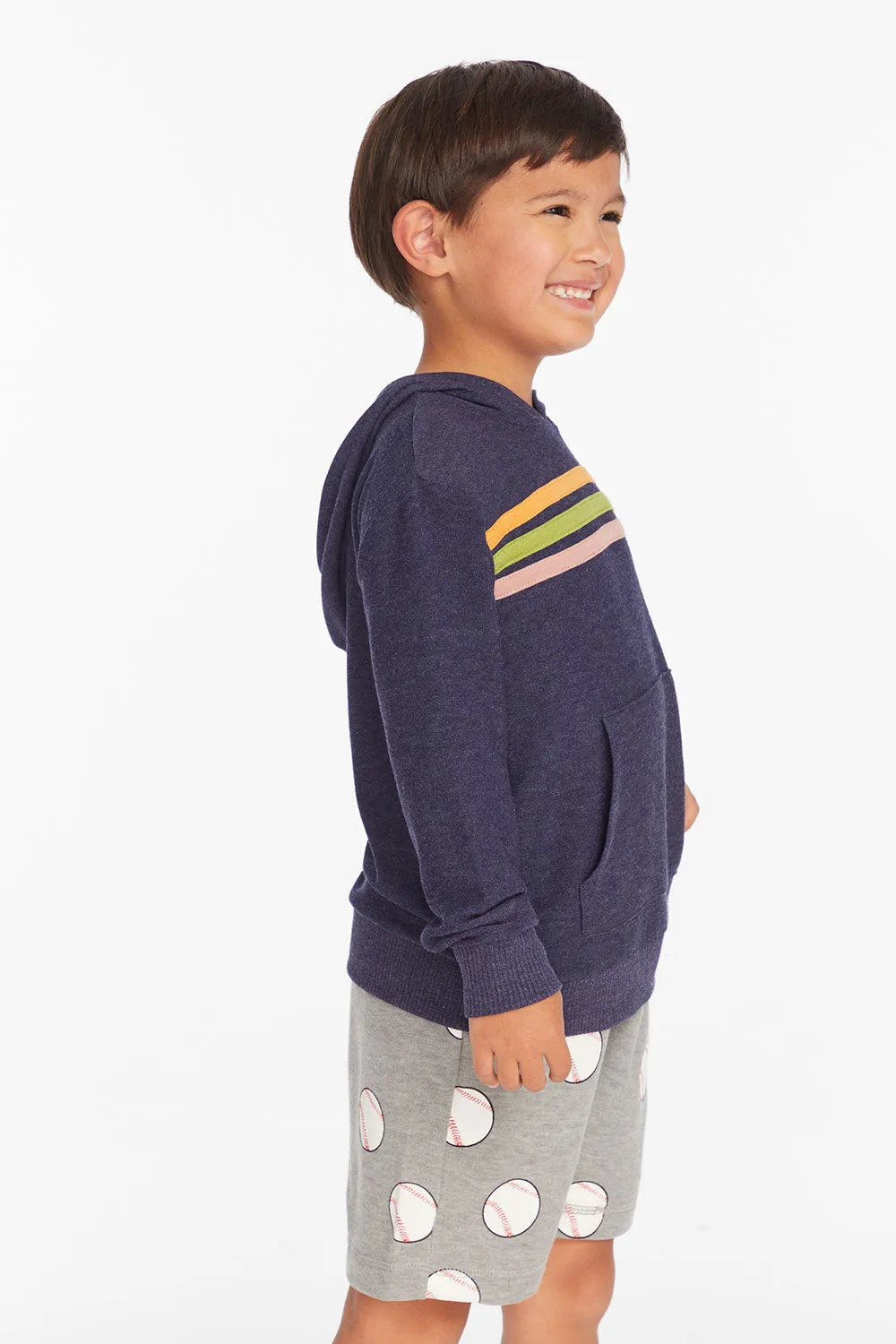 Striped Sapphire Boys Pullover Hoodie sold by Chaser product image thumbnail 2
