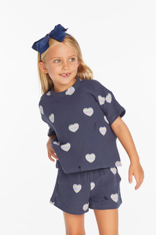 Devin Beach Hearts Girls Tee sold by Chaser