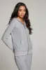 Heather Grey Long Sleeve Raglan Zip Up Hoodie sold by Chaser