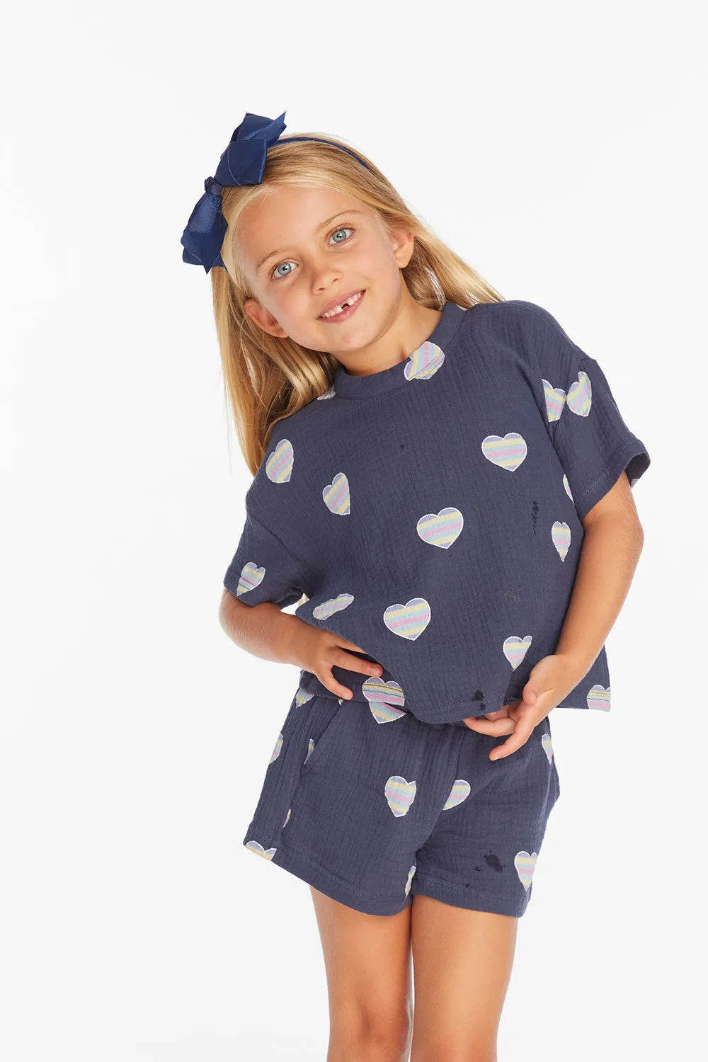 Devin Beach Hearts Girls Tee sold by Chaser product image thumbnail 2