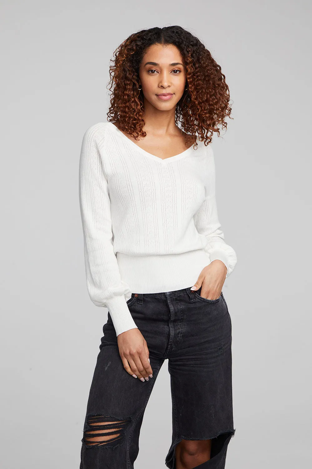 Blackheart White Star Long Sleeve sold by Chaser product image thumbnail 3