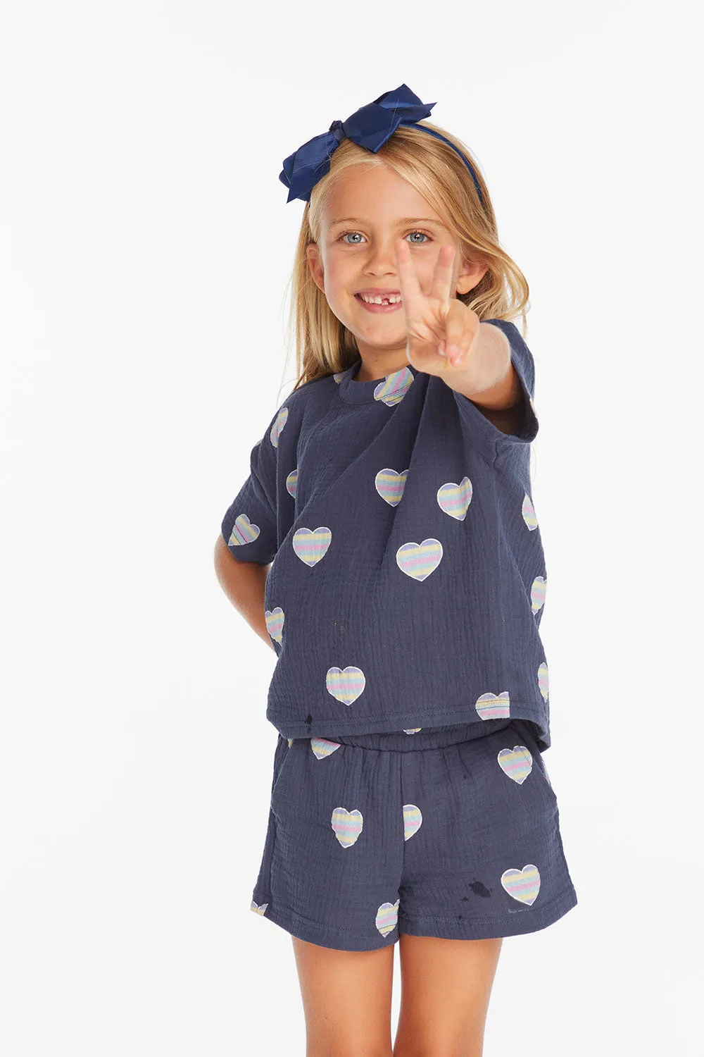 Devin Beach Hearts Girls Tee sold by Chaser product image thumbnail 3