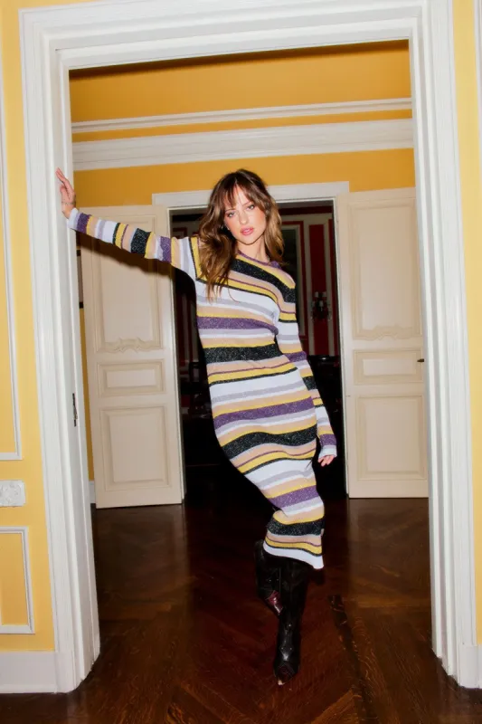 Veda Haight Street Stripe Midi Dress sold by Chaser