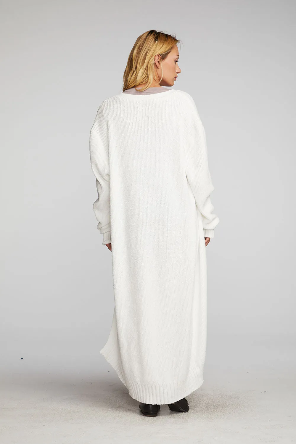 Chenille Sweater Knit Button Down Long Cardigan sold by Chaser product image thumbnail 3