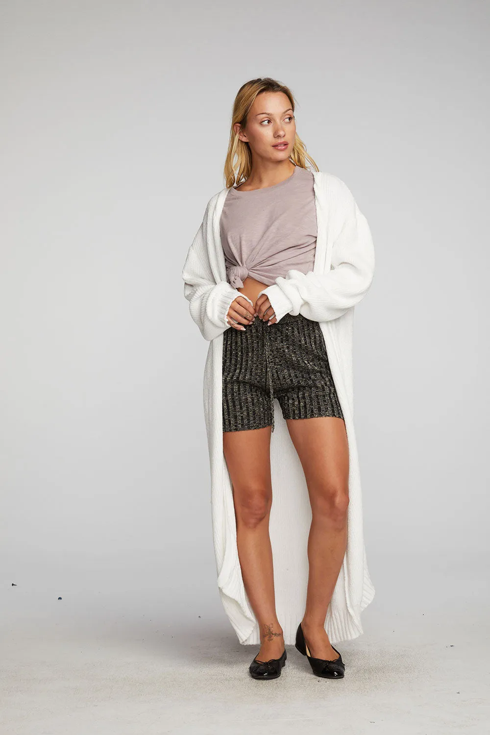 Chenille Sweater Knit Button Down Long Cardigan sold by Chaser product image thumbnail 4