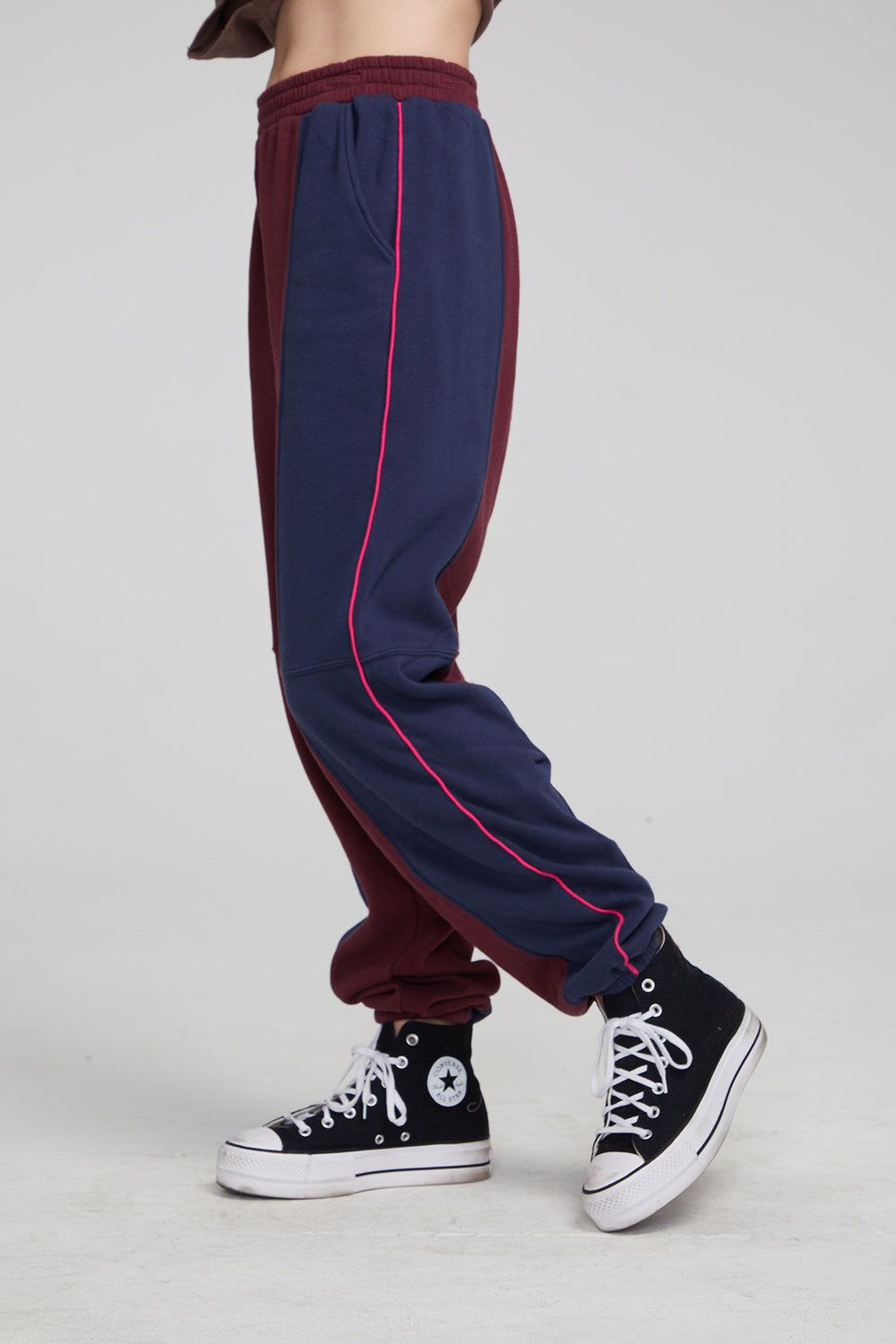 Yale Wine Red and Indigo Jogger sold by Chaser product image thumbnail 2