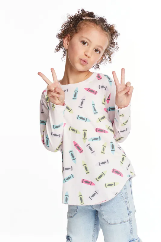 Coloring Time Girls Long Sleeve sold by Chaser