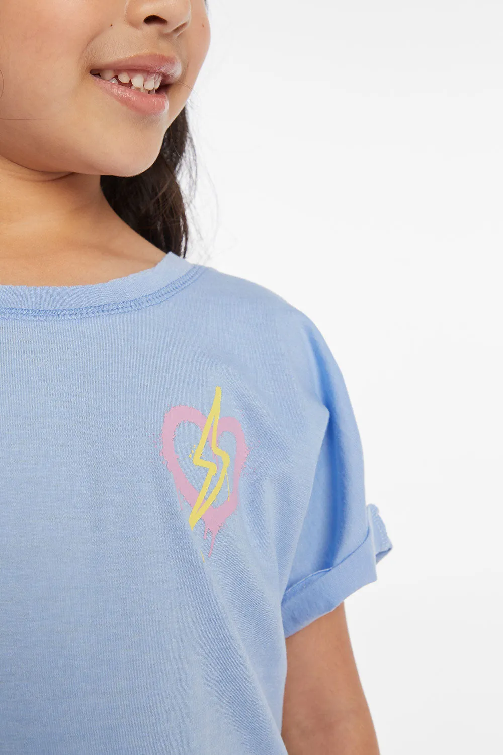 Bolt Heart Girls Tee sold by Chaser product image thumbnail 2