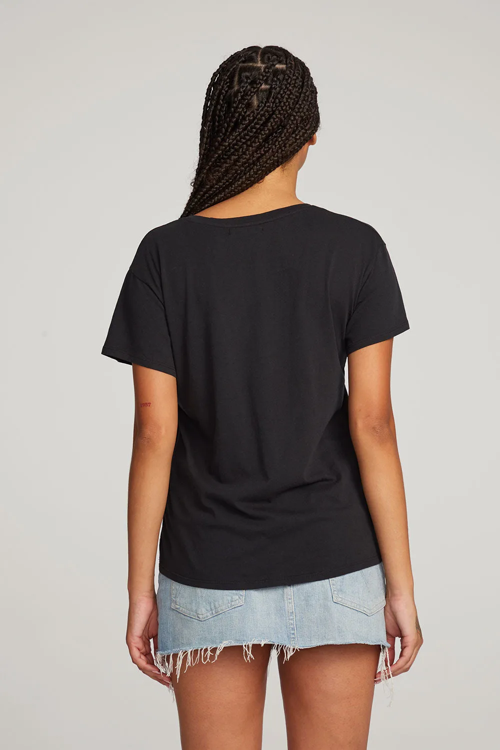 Everyday Essential Black V-neck Tee sold by Chaser product image thumbnail 3