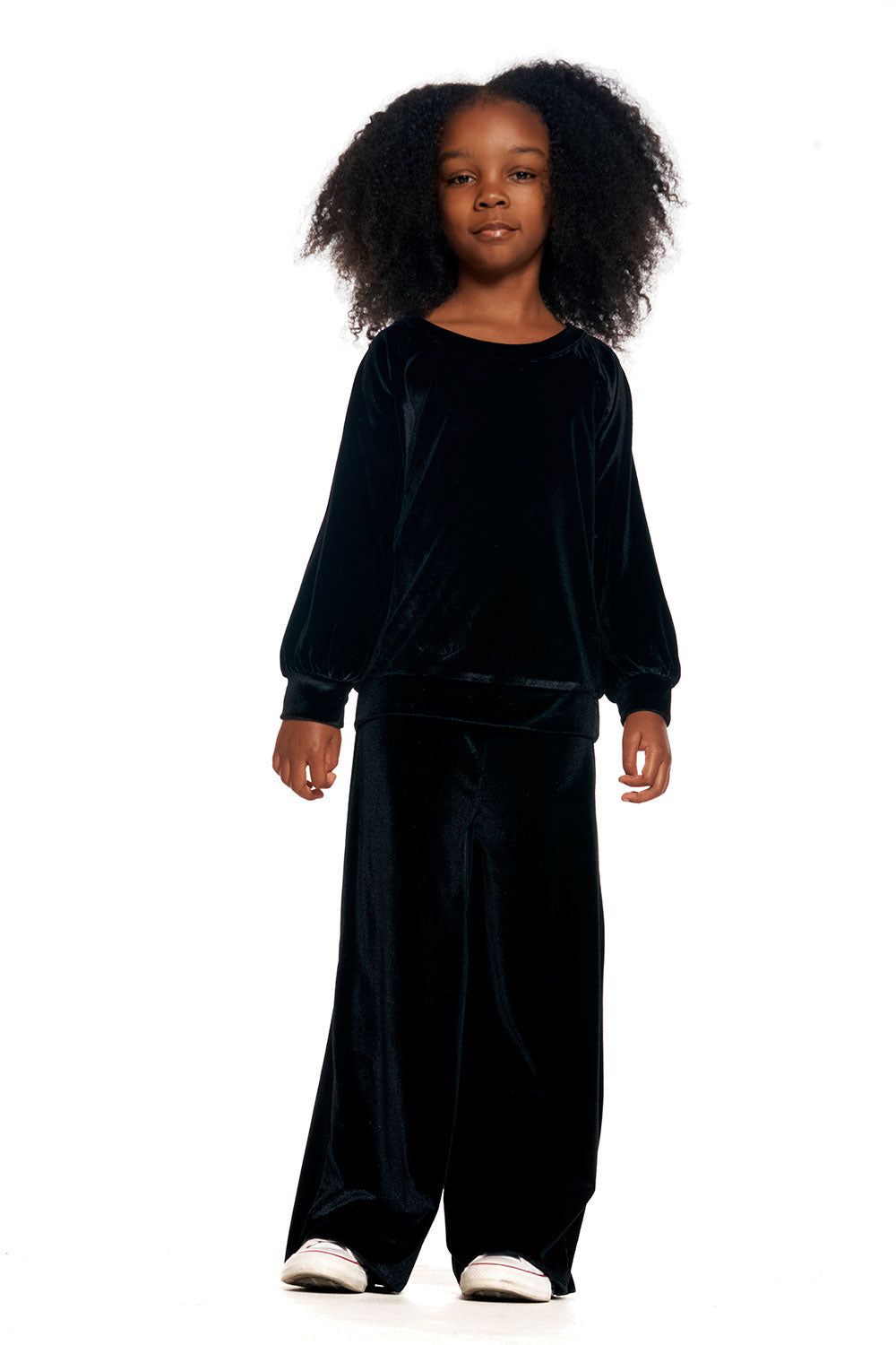 Stretch Velvet Wide Leg Pant sold by Chaser product image thumbnail 4