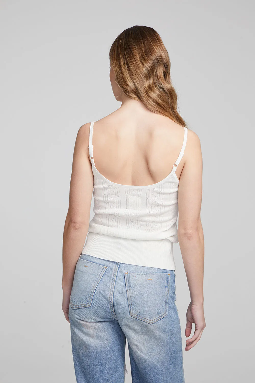 Spell White Star Tank Top sold by Chaser product image thumbnail 4