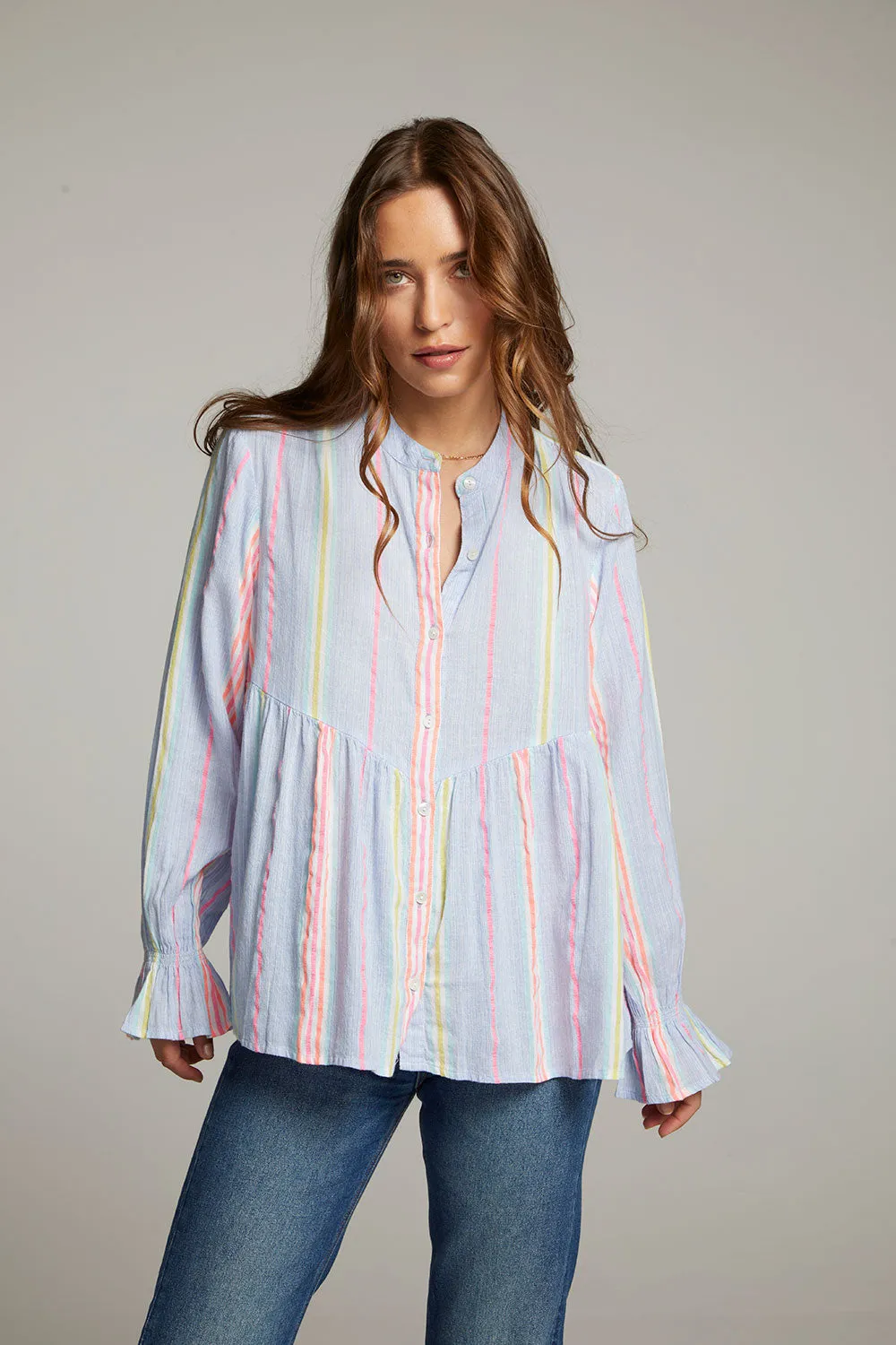 Dolphin South West Beach Stripe Button Down sold by Chaser product image thumbnail 3