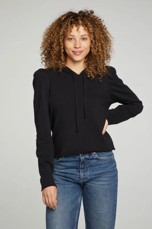 Puff Sleeve Cropped Hoodie sold by Chaser
