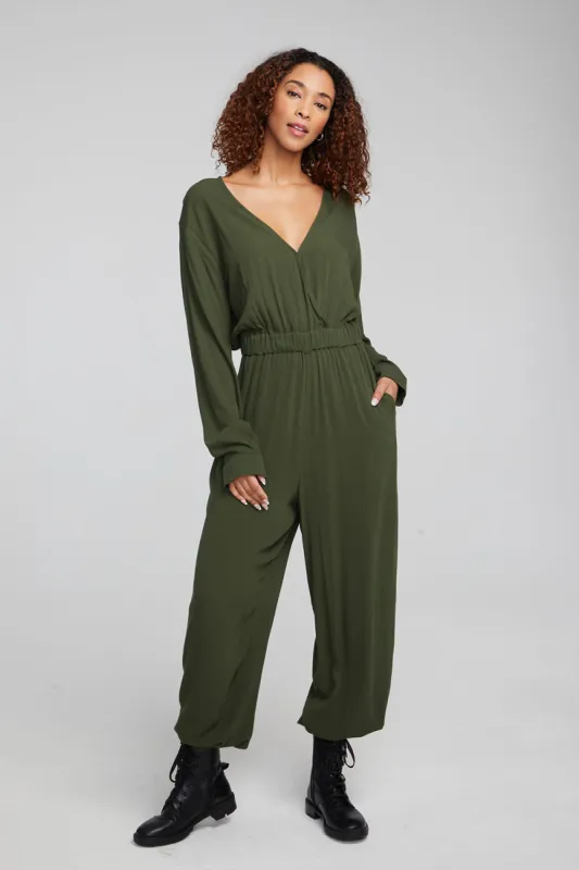 Colette Forest Night Jumpsuit sold by Chaser