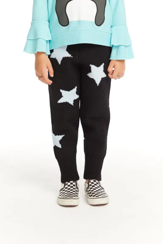 Ribbed Panel Licorice Star Legging sold by Chaser