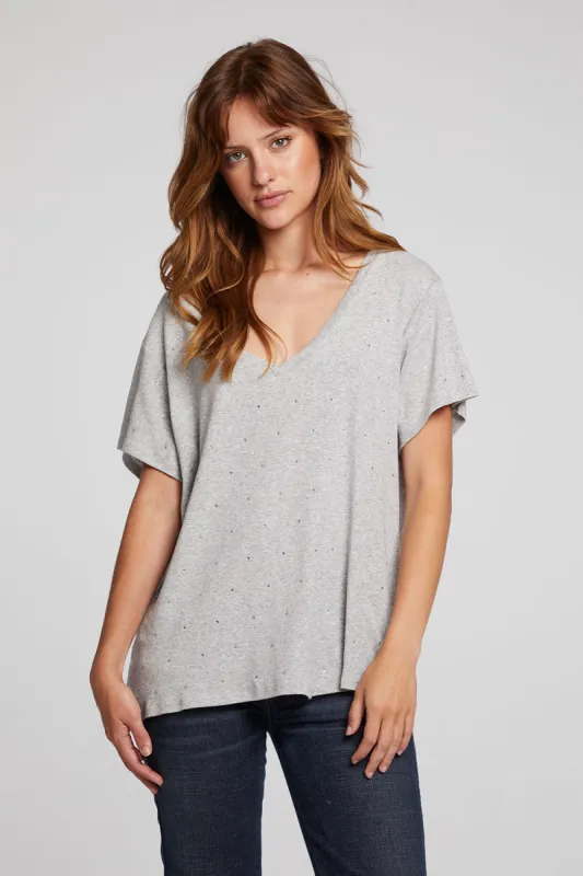 Hyacinth Heather Grey Tee sold by Chaser