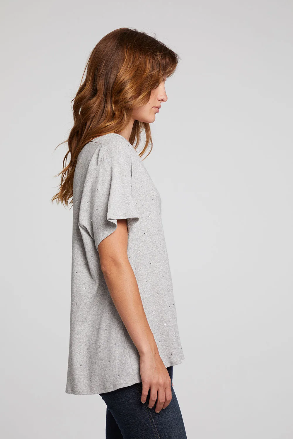 Hyacinth Heather Grey Tee sold by Chaser product image thumbnail 3