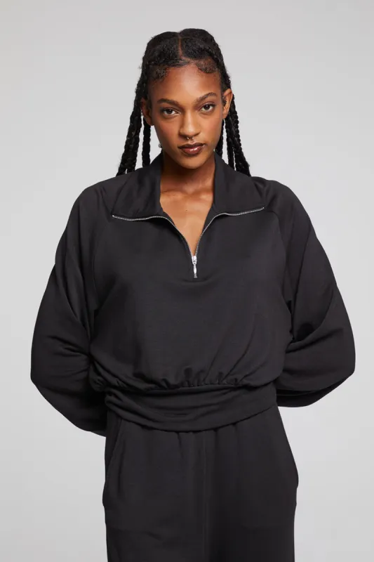 Midnight Licorice Half Zip sold by Chaser