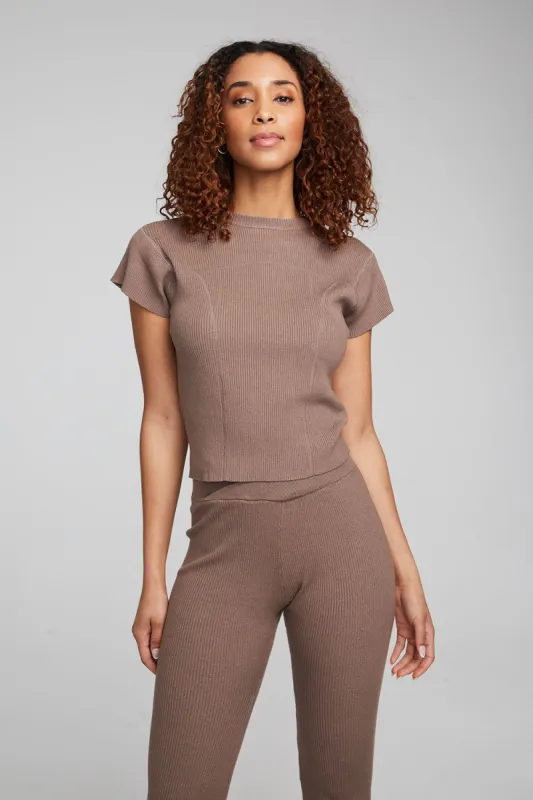 Nahal Deep Taupe Tee sold by Chaser