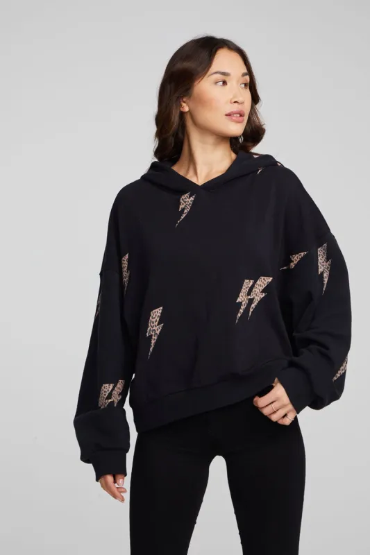 Leopard Bolts Hoodie sold by Chaser