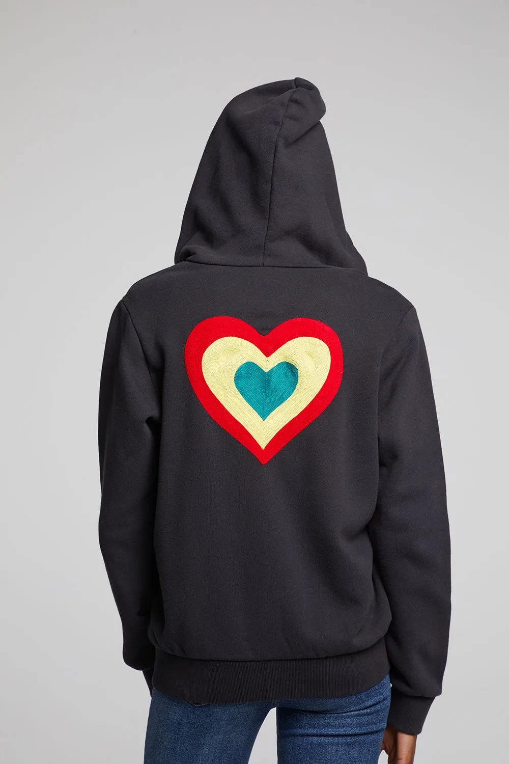 One Love One Heart Zip-up Hoodie sold by Chaser product image thumbnail 2