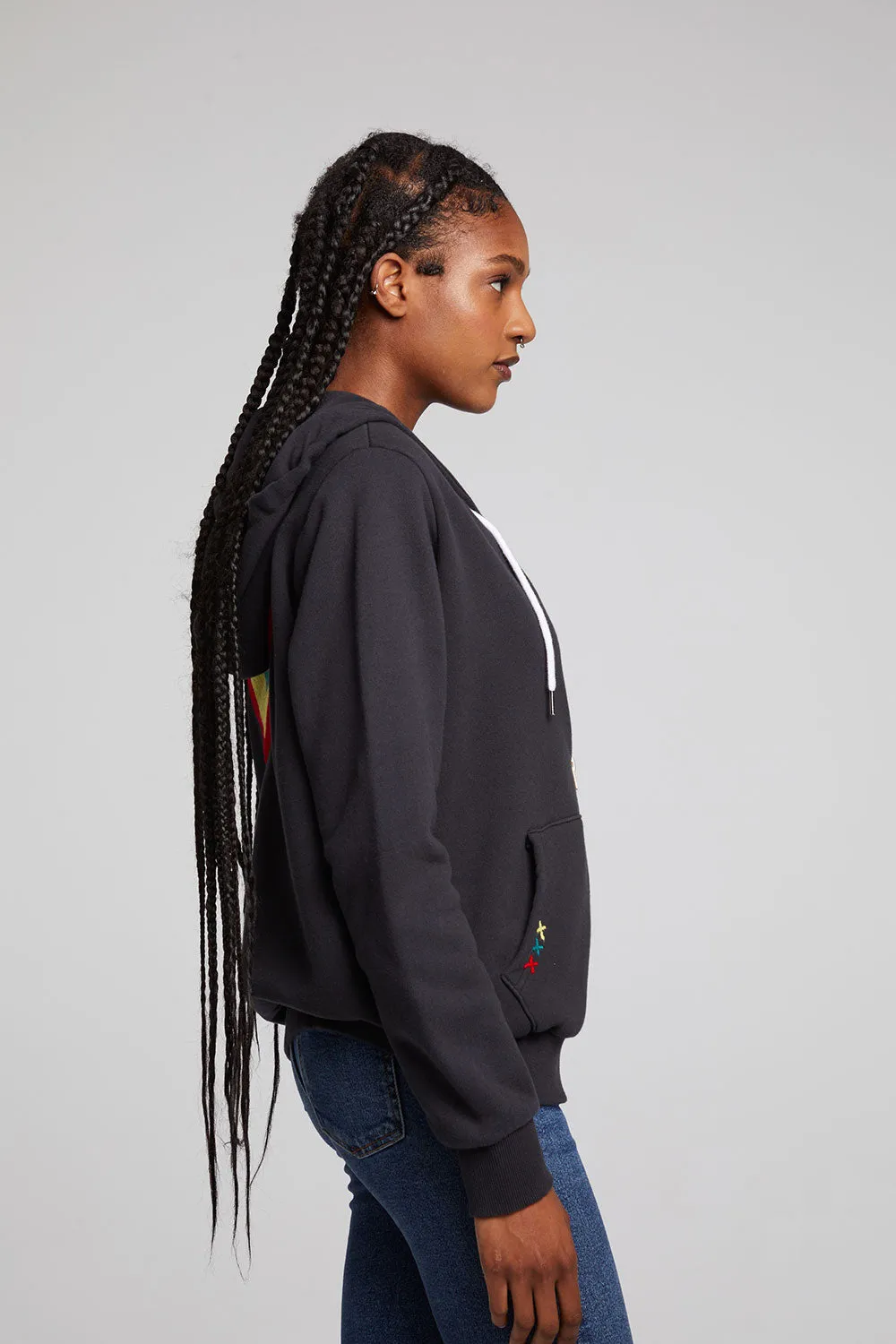 One Love One Heart Zip-up Hoodie sold by Chaser product image thumbnail 5