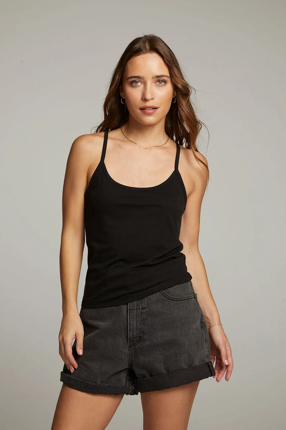Emma Black Tank Top sold by Chaser product image thumbnail 3