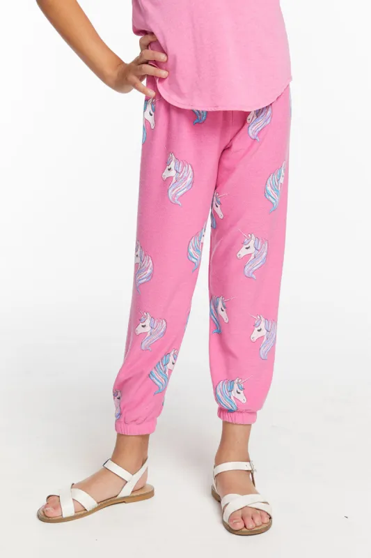 All Over Unicorn Girls Cozy Knit Sweatpant sold by Chaser
