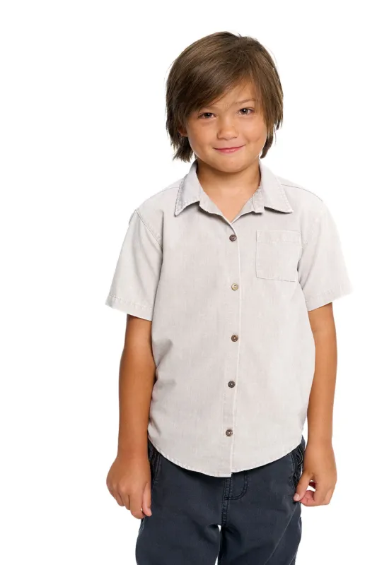 Boys Heirloom Wovens Short Sleeve Button Down Shirt sold by Chaser