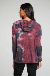 Recycled Love Rib Long Sleeve Drop Shoulder Slit Side Pullover Hoodie sold by Chaser