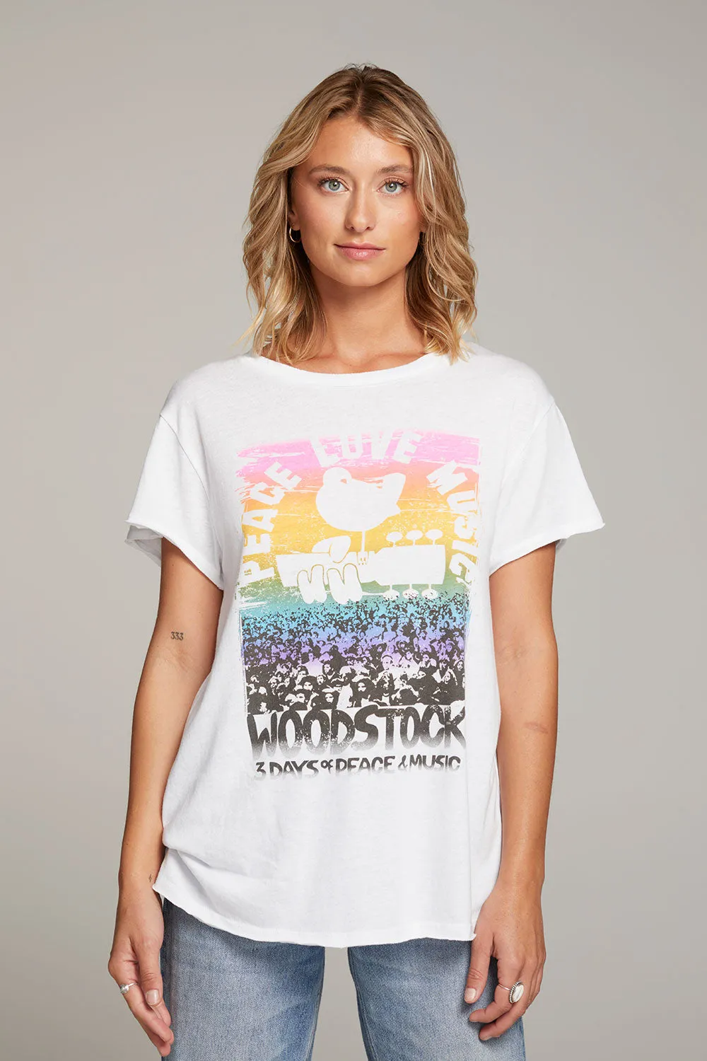 Woodstock Peace Love Music Tee sold by Chaser product image thumbnail 2