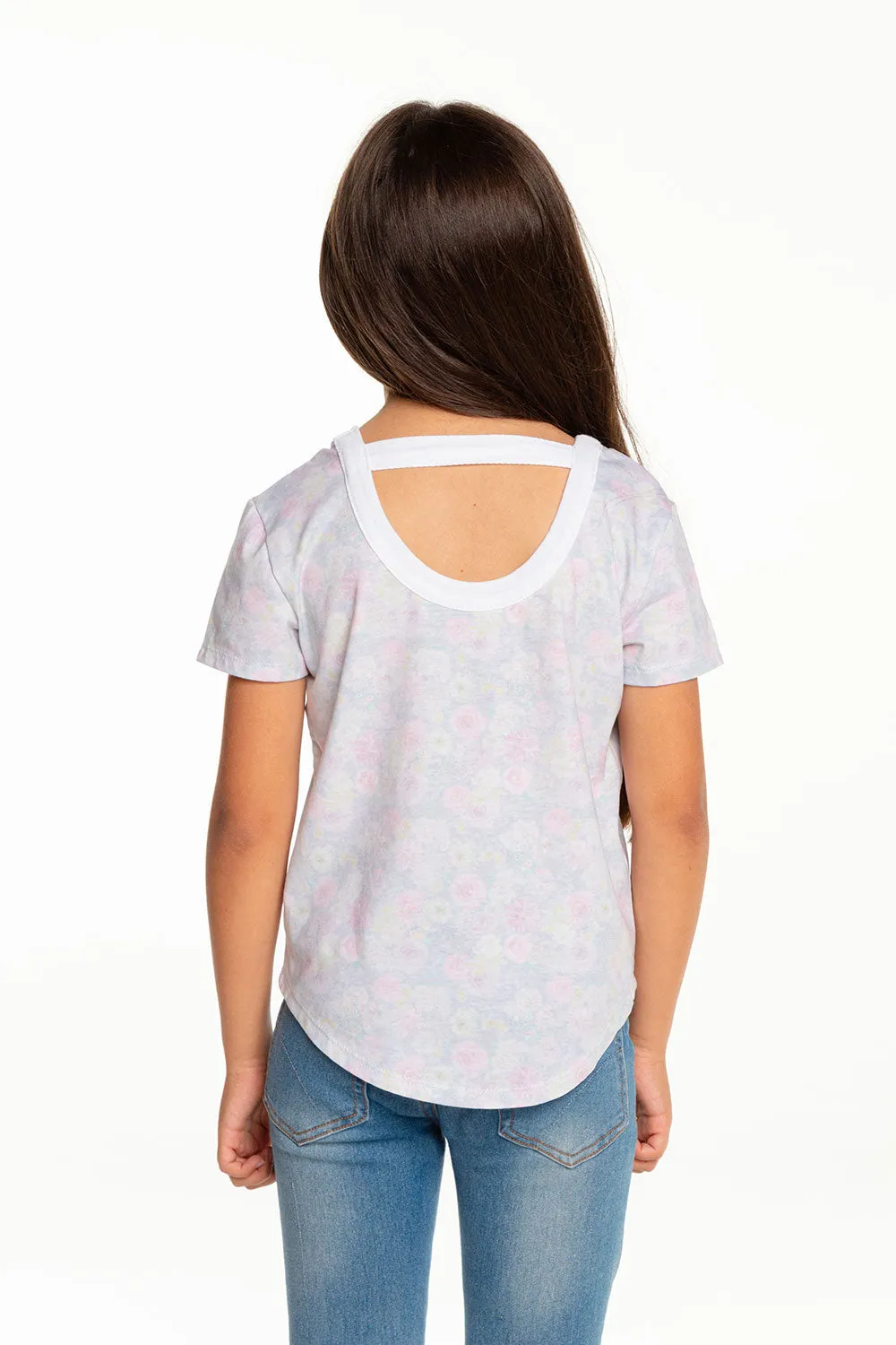 Girls Recycled Vintage Jersey Short Sleeve Scoop Back Shirt sold by Chaser product image thumbnail 2