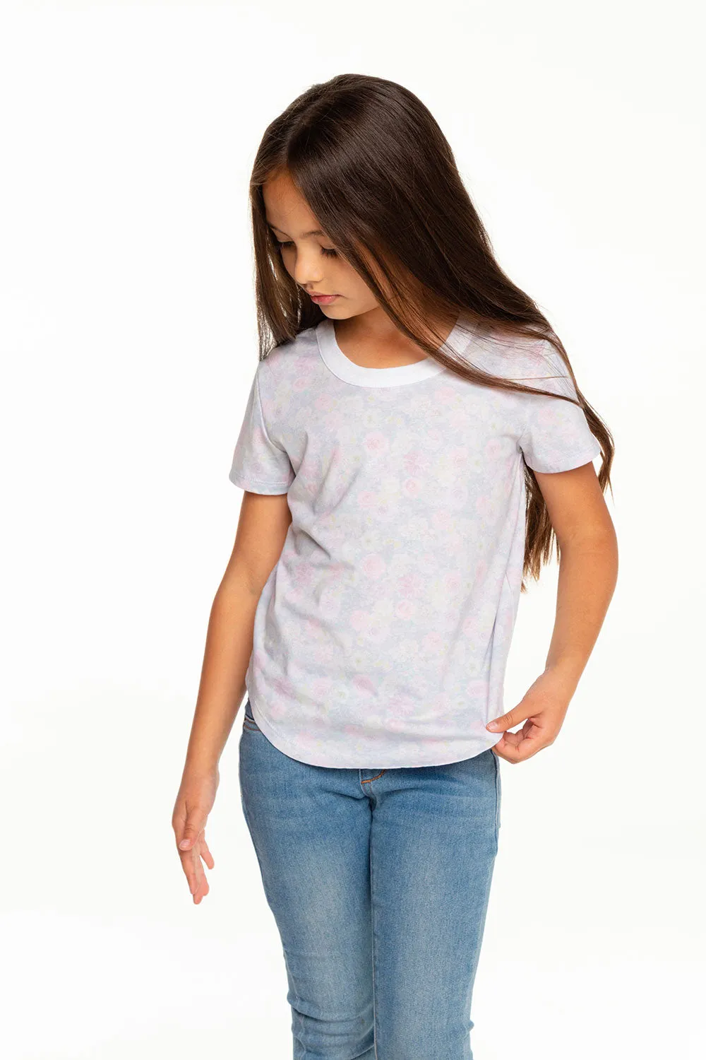 Girls Recycled Vintage Jersey Short Sleeve Scoop Back Shirt sold by Chaser product image thumbnail 4