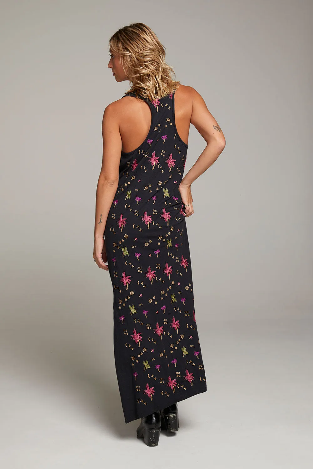 Manatee Night Palm Maxi Dress sold by Chaser product image thumbnail 3