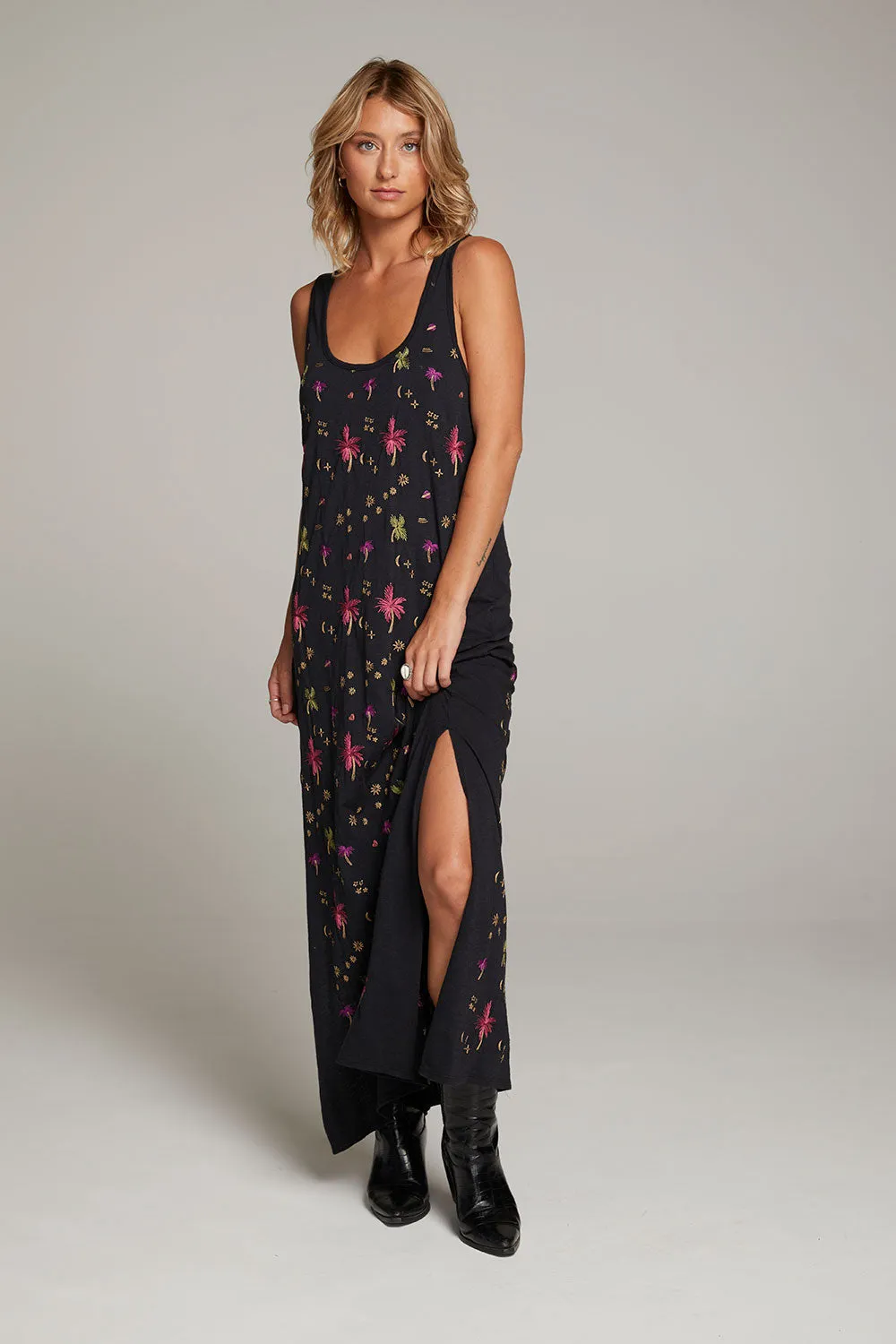 Manatee Night Palm Maxi Dress sold by Chaser product image thumbnail 4