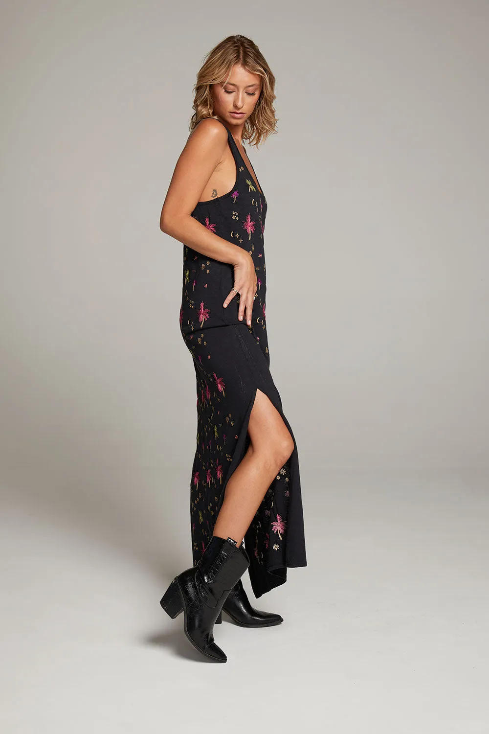Manatee Night Palm Maxi Dress sold by Chaser product image thumbnail 2