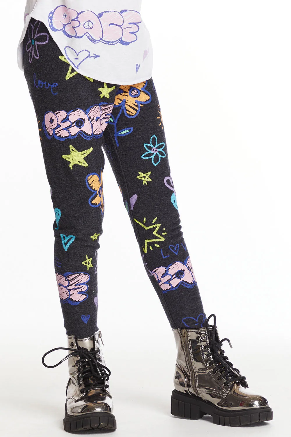 Peace & Love Girls Cozy Knit Classic Legging sold by Chaser product image thumbnail 2