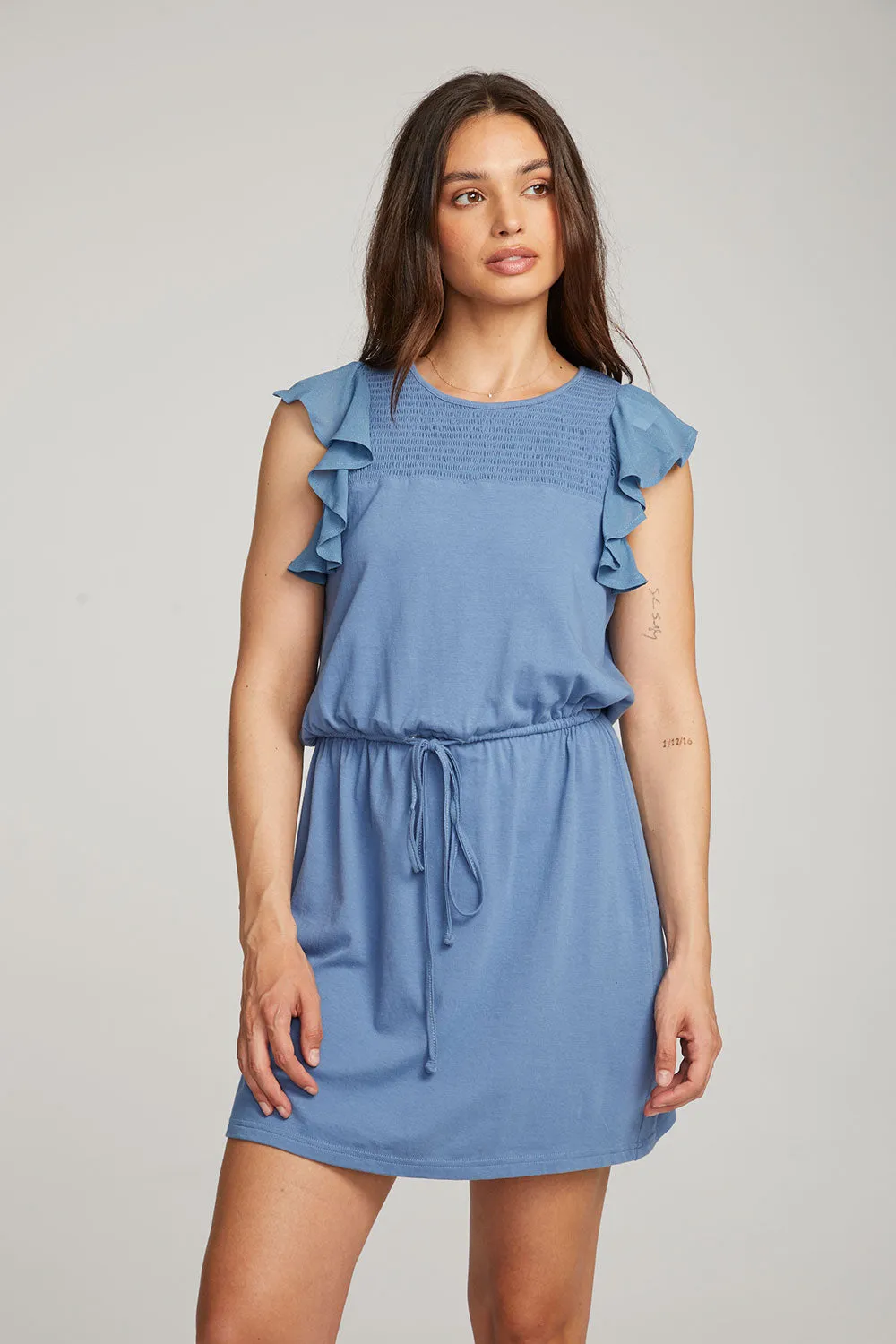 Kennedy Vintage Blue Mini Dress sold by Chaser product image thumbnail 4