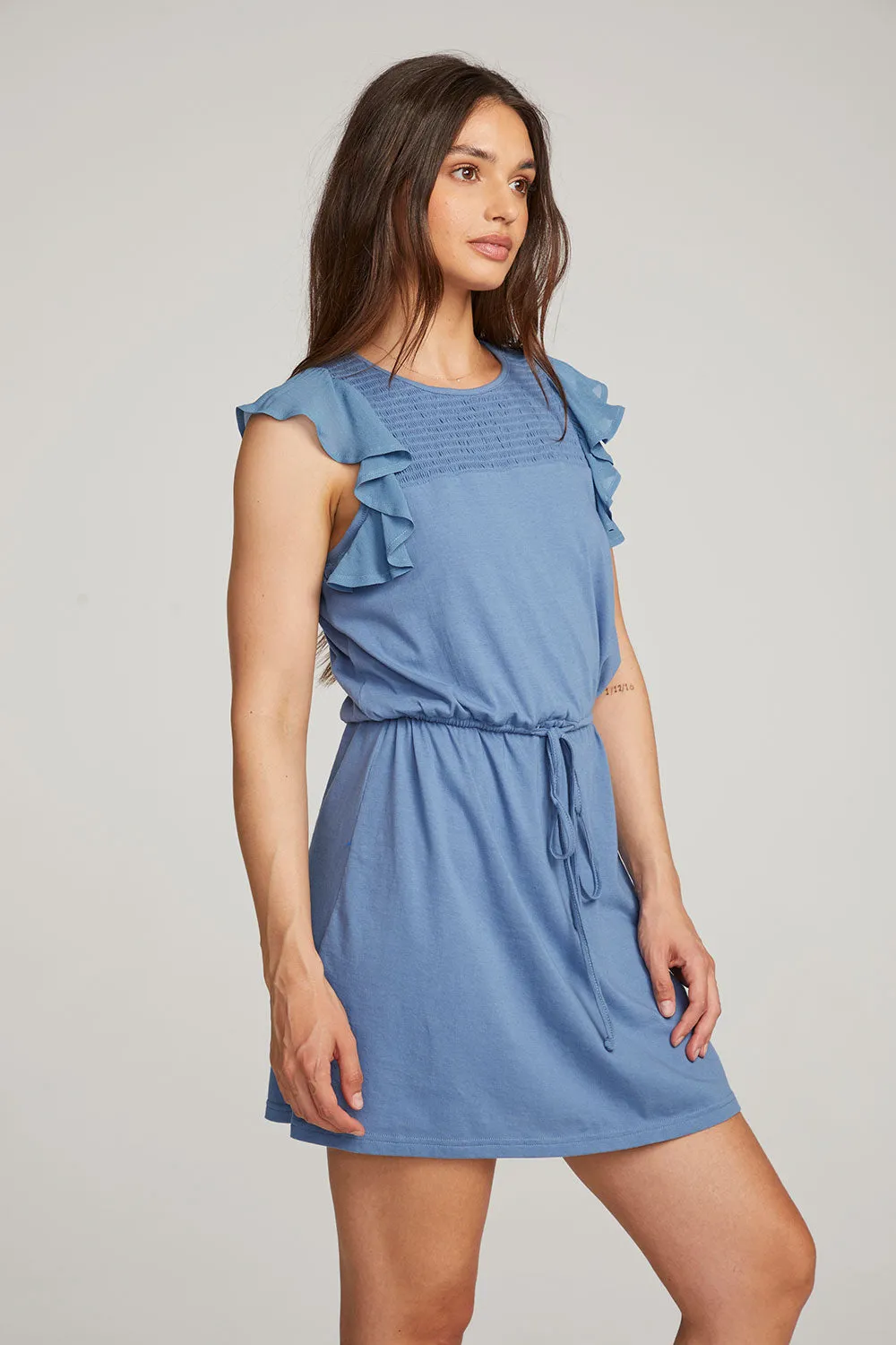 Kennedy Vintage Blue Mini Dress sold by Chaser product image thumbnail 2